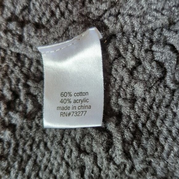 Sonoma Knit Gray Crochet Fringe Open Western Cardigan Poncho Vest Size Medium - Picture 7 of 7